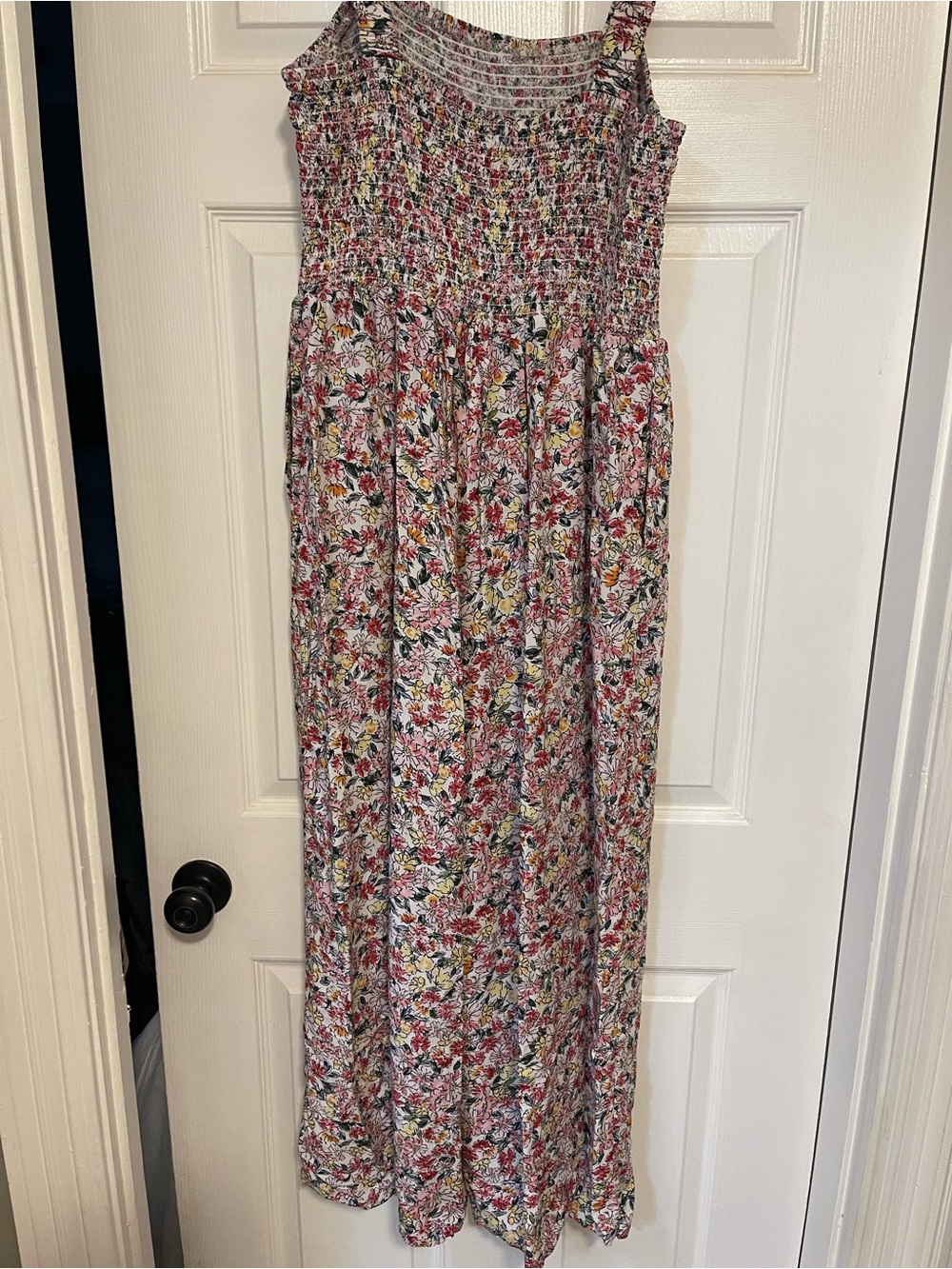 Floral Smocked jumpsuit - Pink Floral - Picture 3 of 5
